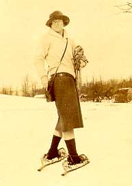 Gladys Russell on Snowshoes in 1926